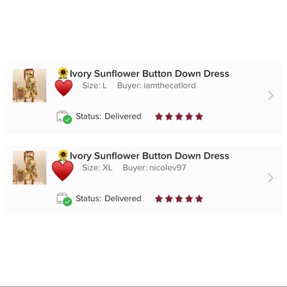 🌻Ivory Sunflower Button Down Dress - Picture 8 of 8